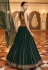 Georgette a line lehenga choli in Green colour 2183