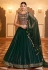 Georgette a line lehenga choli in Green colour 2183