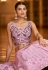 Georgette a line lehenga choli in Pink colour 2187
