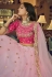 Net circular lehenga choli in Pink colour 2201