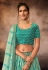 Chinon a line lehenga choli in Sea green colour 606