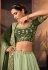 Chinon a line lehenga choli in Light green colour 501