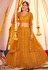 Soft net sequence work lehenga choli in Mustard colour 1171