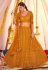 Soft net sequence work lehenga choli in Mustard colour 1171