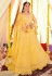 Georgette circular lehenga choli in Yellow colour 1172