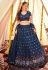 Chinon circular lehenga choli in Navy blue colour 1176