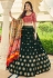 Georgette a line lehenga choli in Green colour 2193