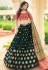 Georgette a line lehenga choli in Green colour 2193