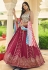 Georgette a line lehenga choli in Maroon colour 2194