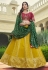 Georgette a line lehenga choli in Mustard colour 2195