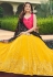 Georgette a line lehenga choli in Yellow colour 2192