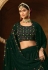 Georgette a line lehenga choli in Green colour 2174