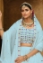 Georgette a line lehenga choli in Sky blue colour 2171