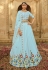 Georgette a line lehenga choli in Sky blue colour 2171