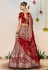 Velvet embroidered bridal lehenga choli in Maroon colour 16005