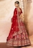 Velvet embroidered bridal lehenga choli in Maroon colour 16006