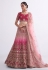 Net a line lehenga choli in Magenta colour 1064