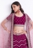 Georgette a line lehenga choli in Purple colour 1065