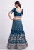 Georgette a line lehenga choli in Teal colour 1066