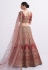 Silk a line lehenga choli in Rust colour 1067