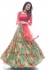 Chinon floral lehenga choli in Sea green colour 1007