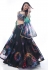 Chiffon a-line lehenga choli in Navy blue colour