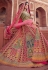 Silk bridal lehenga choli in Magenta colour 1008