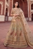 Silk bridal lehenga choli in Beige colour 1009