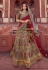 Silk bridal lehenga choli in Grey colour 1010