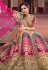 Silk bridal lehenga choli in Brown colour 1013
