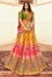 Banarasi silk a line lehenga choli in Mustard colour 10199