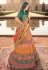 Banarasi silk a line lehenga choli in Yellow colour 10201
