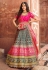 Banarasi silk a line lehenga choli in Green colour 10202