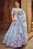 Georgette circular lehenga choli in Sky blue colour 2214