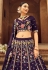 Georgette circular lehenga choli in Purple colour 2215