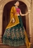 Georgette circular lehenga choli in Green colour 2213