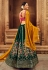 Georgette circular lehenga choli in Green colour 2213