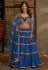 Georgette a line lehenga choli in Blue colour 32002