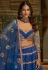 Georgette a line lehenga choli in Blue colour 32002