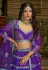 Georgette a line lehenga choli in Violet colour 32005