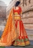 Banarasi silk circular lehenga choli in Red colour 1701