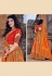 Banarasi silk circular lehenga choli in Orange colour 1709