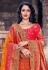 Banarasi silk circular lehenga choli in Orange colour 1710