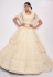 Net a line lehenga choli in Off white colour 1068A