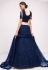 Net a line lehenga choli in Navy blue colour 1068C