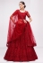 Net a line lehenga choli in Red colour 1068D