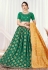 Viscose jacquard circular lehenga choli in Green colour 11047