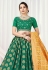 Viscose jacquard circular lehenga choli in Green colour 11047