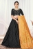 Viscose jacquard circular lehenga choli in Black colour 11053