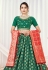 Viscose jacquard circular lehenga choli in Green colour 11058